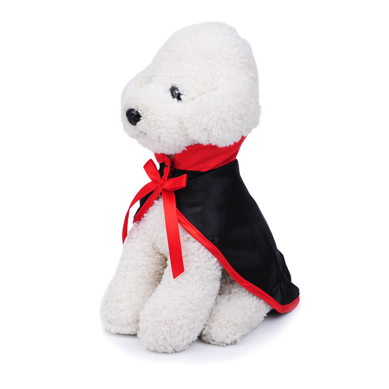 JMT-214282 Red and Black Casual Pet Cloak for New Year's Celebrations