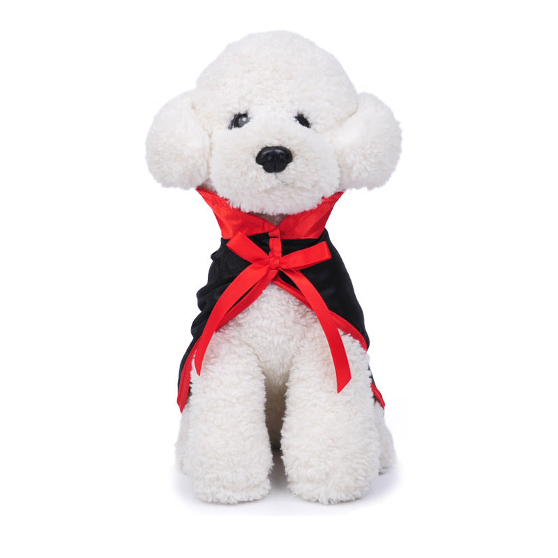 JMT-214282 Red and Black Casual Pet Cloak for New Year's Celebrations