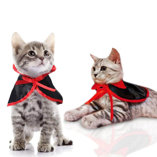 JMT-214282 Red and Black Casual Pet Cloak for New Year's Celebrations