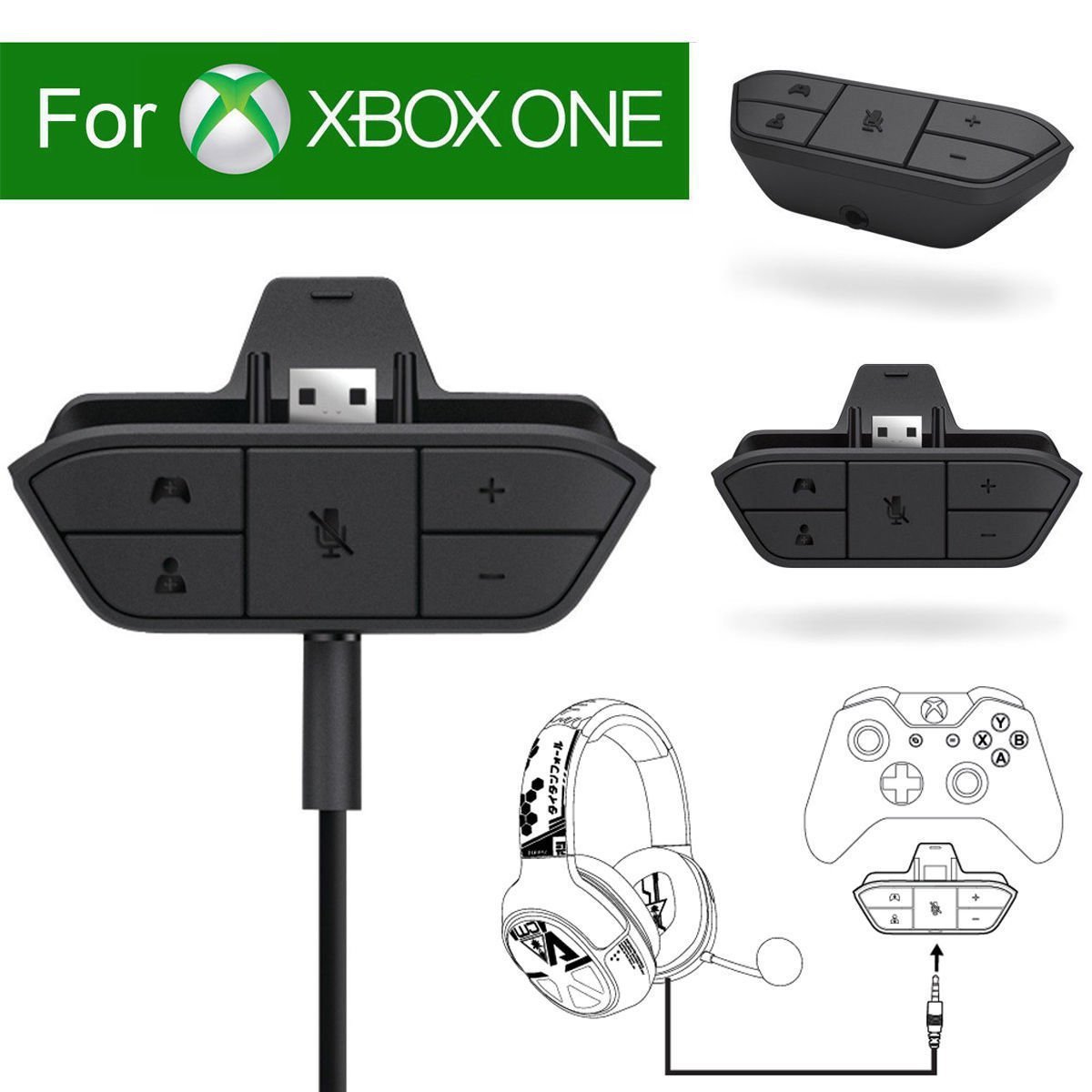 JMT-214282 Wireless Headphone Adapter Converter for XBOX ONE Stereo Headset