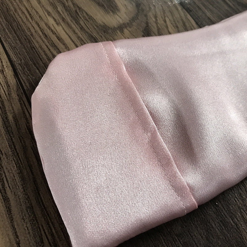 JMT-214794 Lightweight Silk Eye Pillow for Relaxation and Dark Circle Reduction - 25x4.5 cm in Pink, Purple or Green