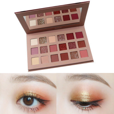 JMT-215242 18-Color Earth Tone Eyeshadow Palette - Silky Matte & Pearl Finish, Versatile Shades for Every Look