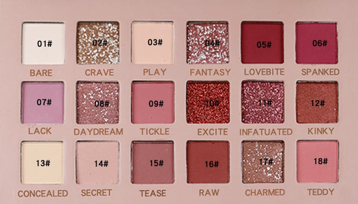 JMT-215242 18-Color Earth Tone Eyeshadow Palette - Silky Matte & Pearl Finish, Versatile Shades for Every Look