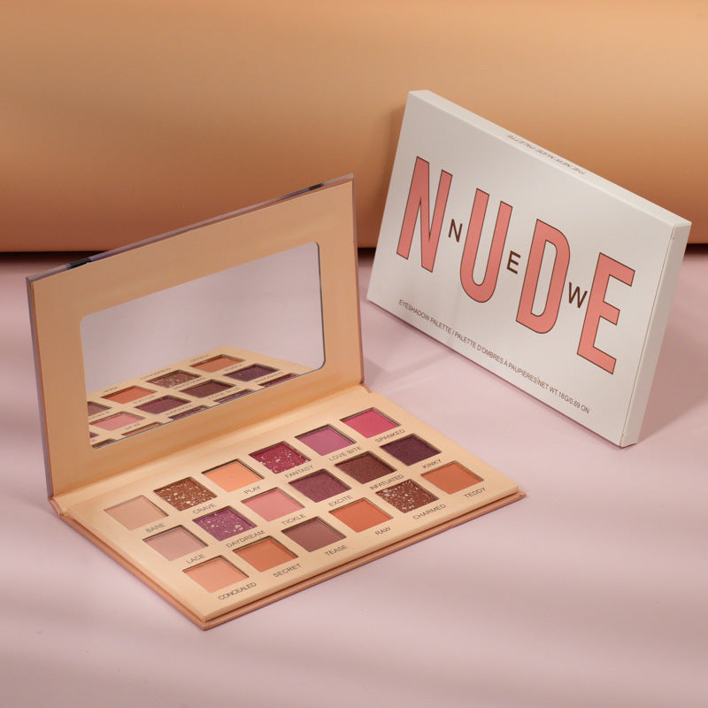 JMT-215242 18-Color Earth Tone Eyeshadow Palette - Silky Matte & Pearl Finish, Versatile Shades for Every Look