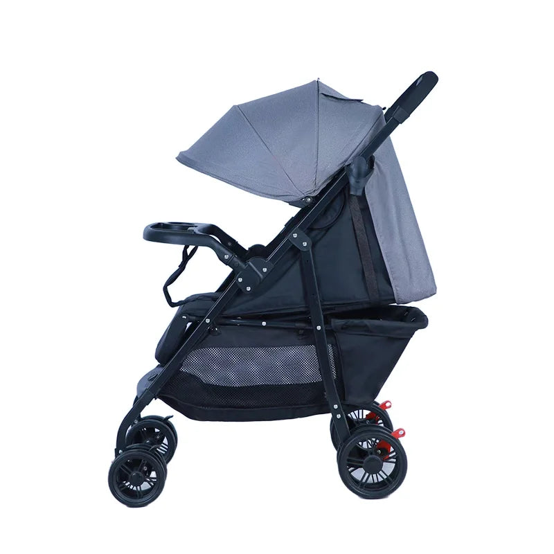 JMT-215242 8.15kg Versatile Baby Stroller with One-Hand Folding, Reversible Handle, and Shock Absorbing Wheels