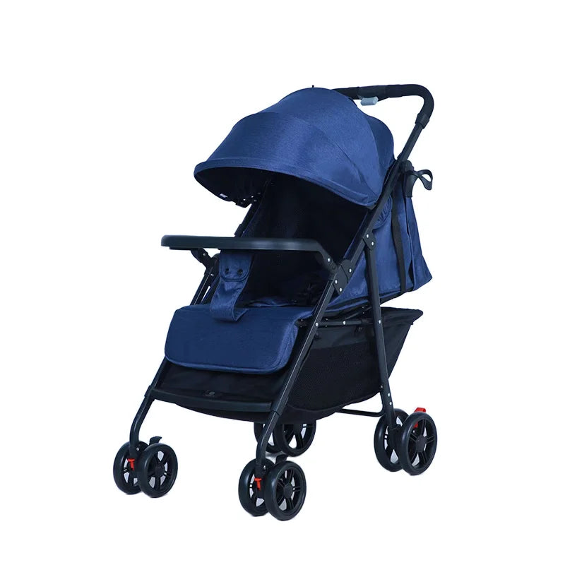 JMT-215242 8.15kg Versatile Baby Stroller with One-Hand Folding, Reversible Handle, and Shock Absorbing Wheels