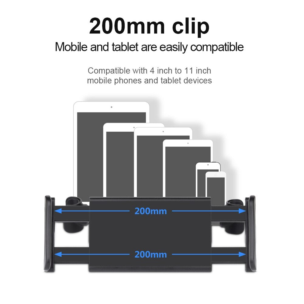 JMT-215818 Universal Space Aluminum Alloy Car Headrest Phone Navigation Holder with Strong Magnet