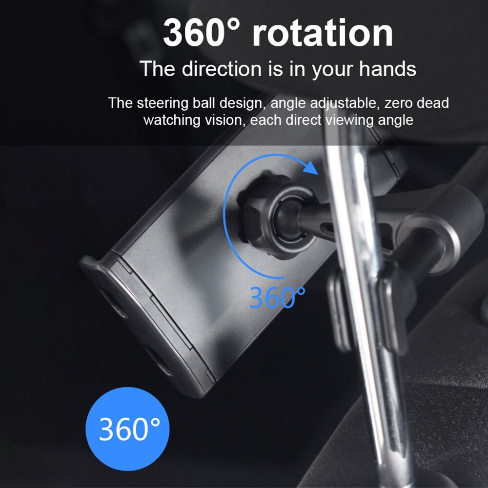 JMT-215818 Universal Space Aluminum Alloy Car Headrest Phone Navigation Holder with Strong Magnet