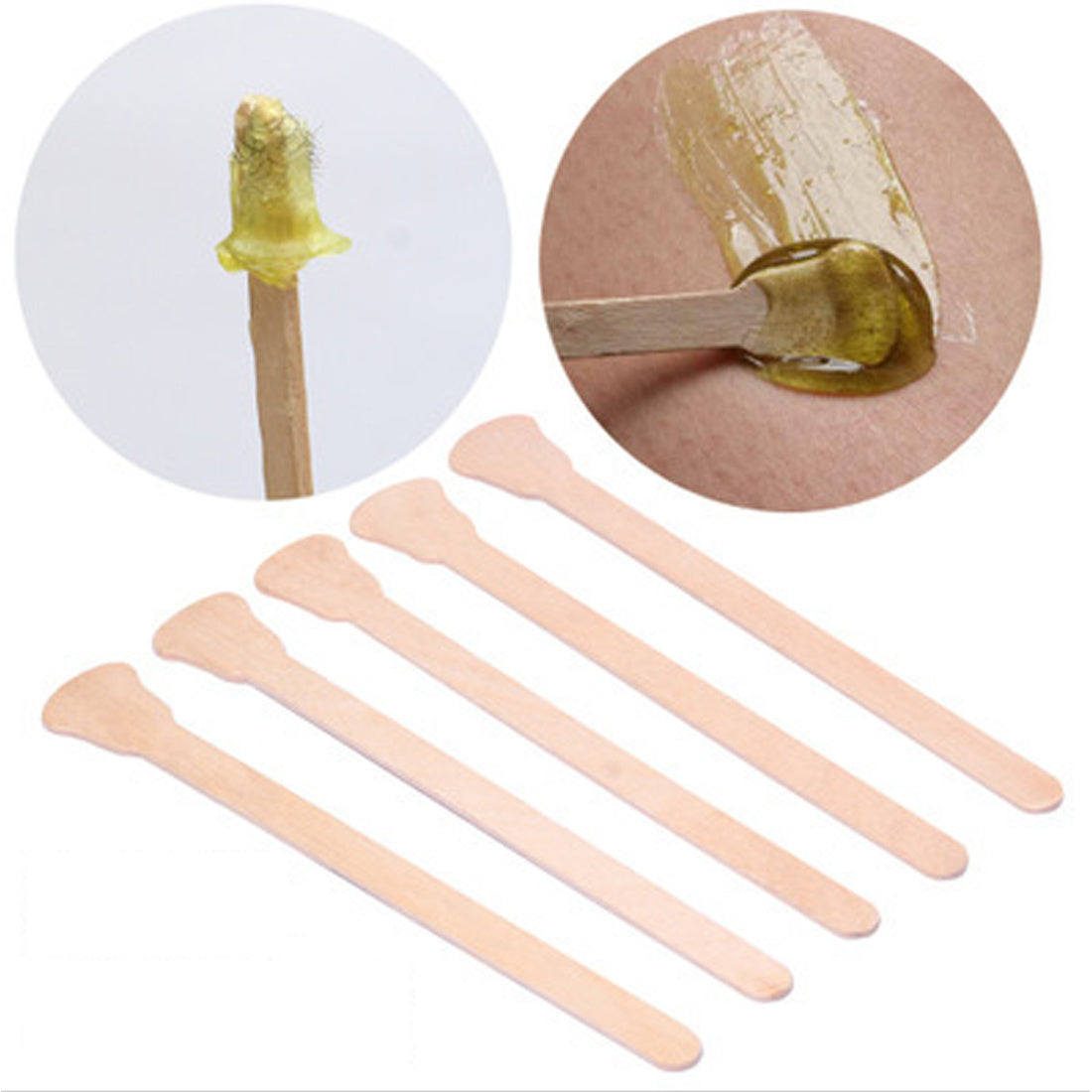 JMT-215946 Bamboo Disposable Sticks for Tongue Depressing and Hair Removal - 12.5cm Wooden Length
