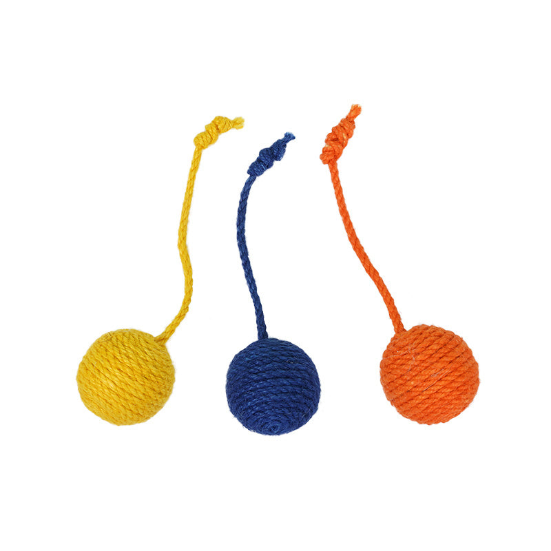 JMT-215946 Catnip Ball with Bite-Resistant Stick for Playful Cats - Multiple Color Combinations Available