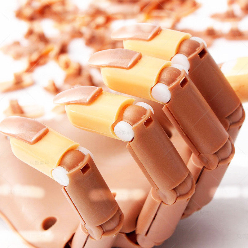 JMT-216266 Nail Art Practice Hand for Manicure Training with Plastic Nail Tools