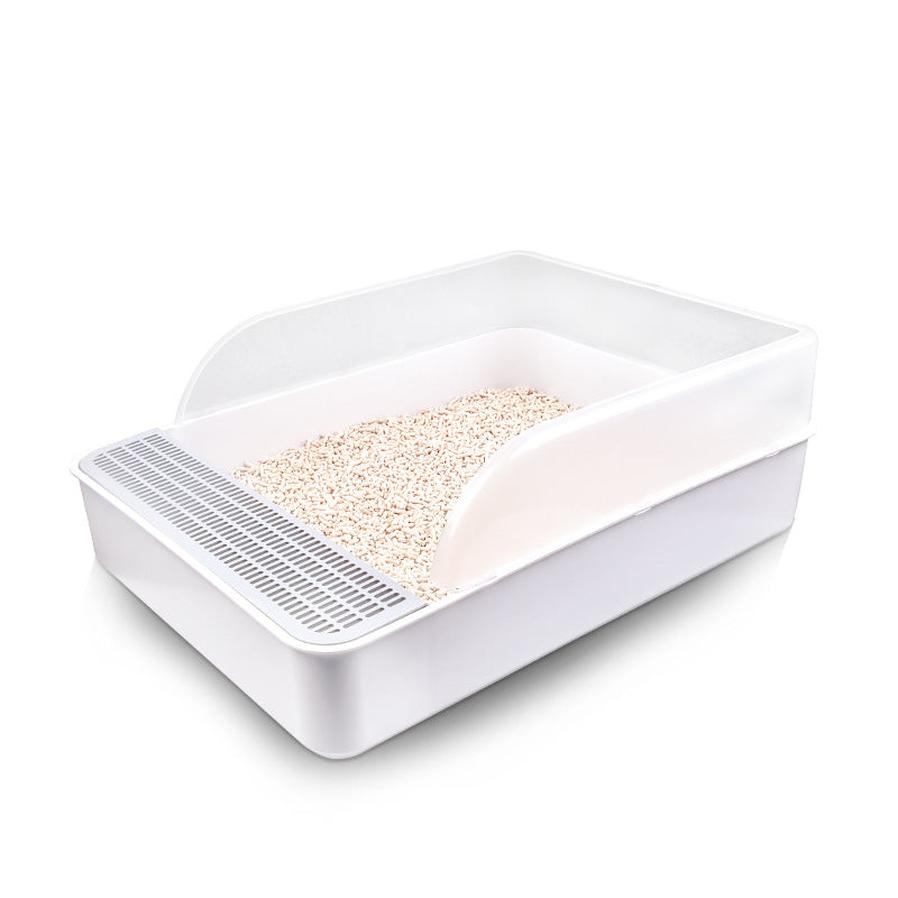 JMT-216330 Semi-Enclosed Cat Litter Box with Easy Access Door and Privacy Design