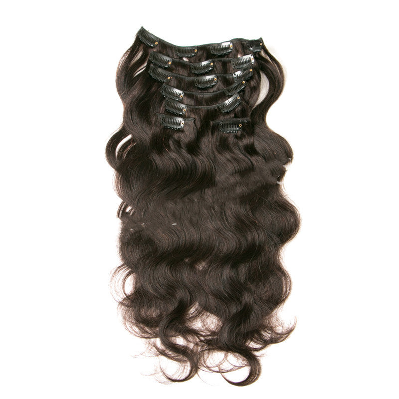 JMT-216650 Seven-Piece Clip-In Human Hair Extensions Set - 16 to 24 Inches, Fashionable and Natural Look