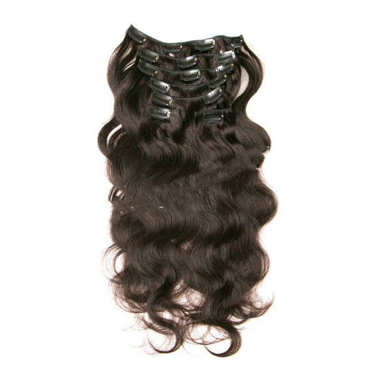 JMT-216650 Seven-Piece Clip-In Human Hair Extensions Set - 16 to 24 Inches, Fashionable and Natural Look