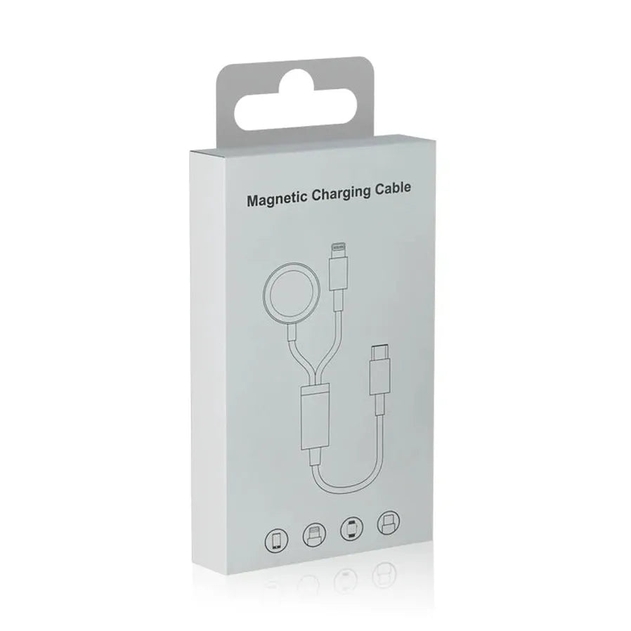 JMT-216778 2-in-1 USB C Wireless Charger for Apple Watch and iPhone, Magnetic Fast Charging for Series 7 SE 6 5 4 3 2 1