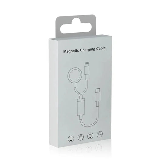 JMT-216778 2-in-1 USB C Wireless Charger for Apple Watch and iPhone, Magnetic Fast Charging for Series 7 SE 6 5 4 3 2 1