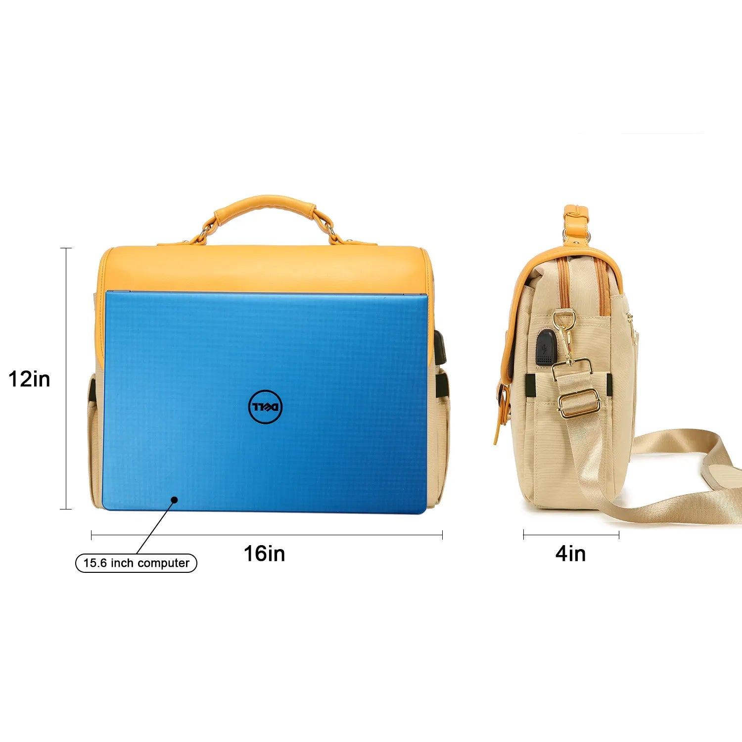 JMT-216778 Large 15.6 Inch Computer Bag for Women - Stylish Laptop Sleeve Case for Work and College