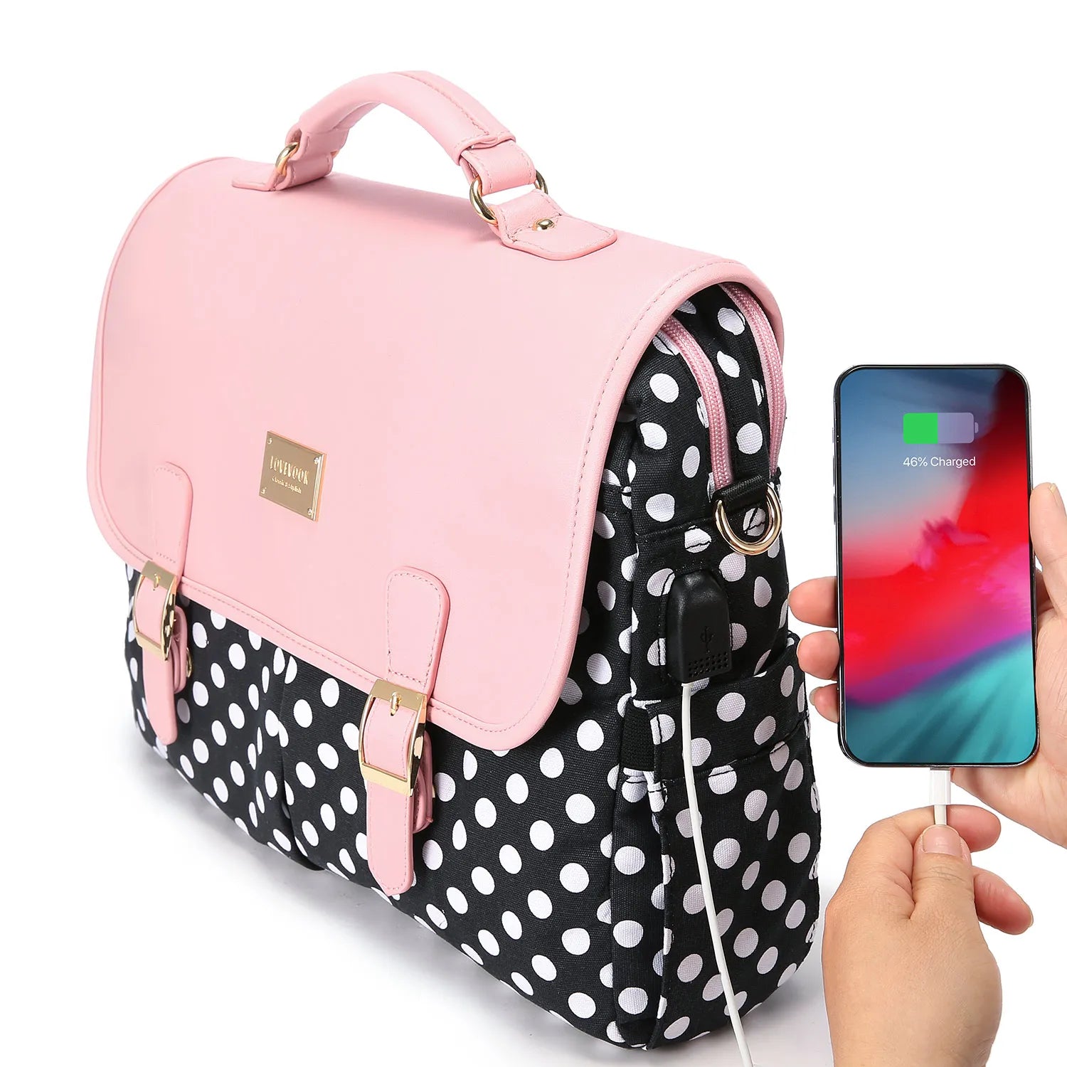 JMT-216778 Large 15.6 Inch Computer Bag for Women - Stylish Laptop Sleeve Case for Work and College