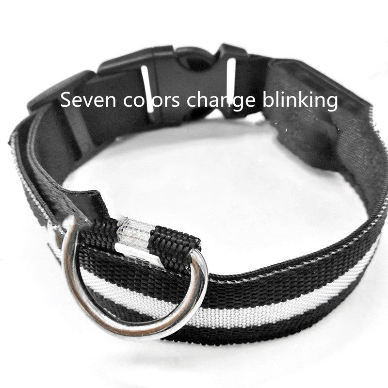 JMT-216778 Luminous Geometric Dog Collar with Anti-Lost Features in Multiple Colors