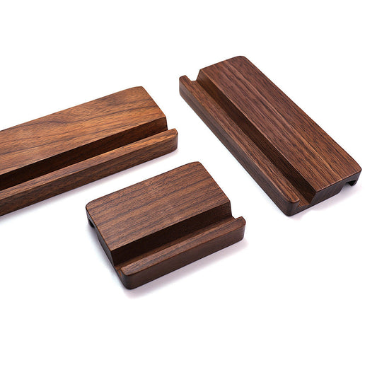 JMT-216970 Black Walnut Mobile Phone Holder - Stylish and Simple Solid Wood Design