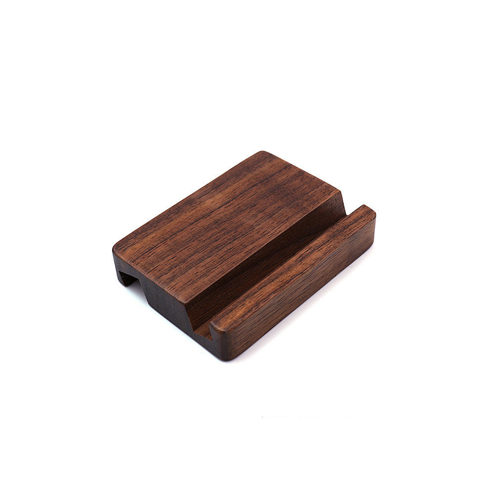 JMT-216970 Black Walnut Mobile Phone Holder - Stylish and Simple Solid Wood Design