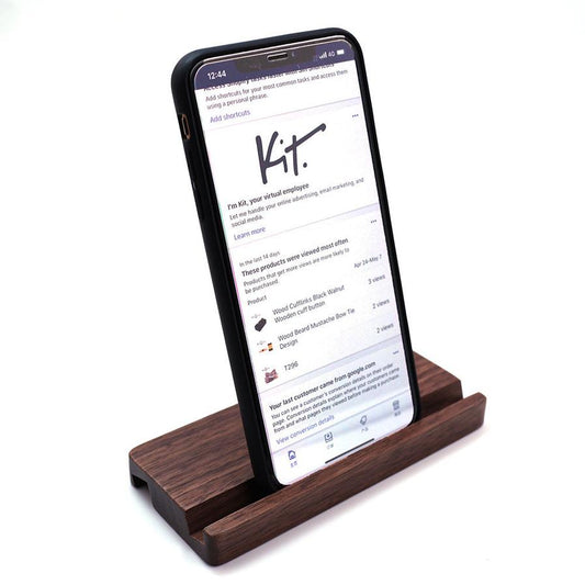 JMT-216970 Black Walnut Mobile Phone Holder - Stylish and Simple Solid Wood Design