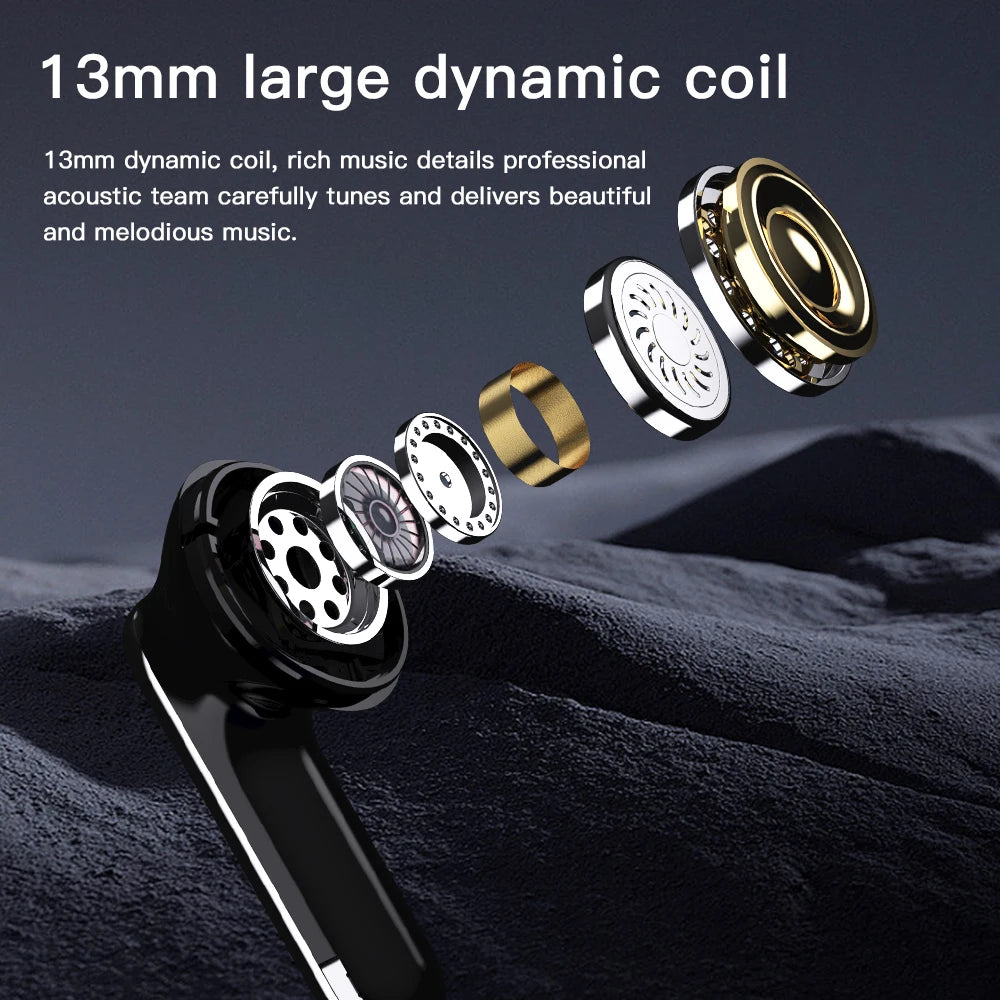 JMT-217290 YYK-Q10 Wireless Earbuds with Noise Cancelling and 4 HD Microphones - 13mm Large Dynamic Sound Design