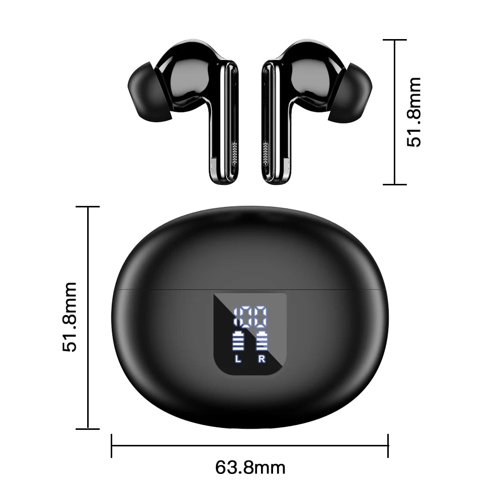 JMT-217290 YYK-Q10 Wireless Earbuds with Noise Cancelling and 4 HD Microphones - 13mm Large Dynamic Sound Design