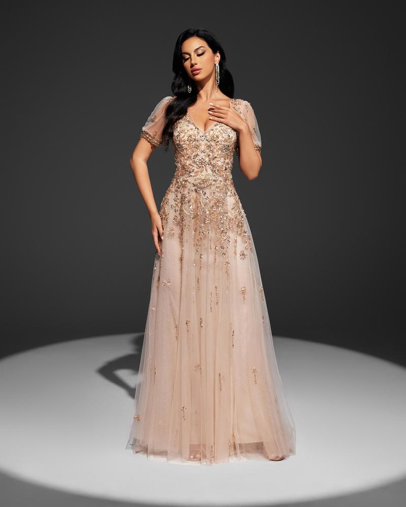 JMT-217354 Elegant Champagne Dress for Women - Style SH0062