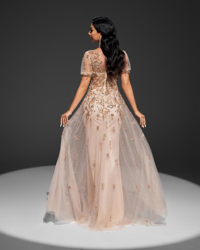 JMT-217354 Elegant Champagne Dress for Women - Style SH0062
