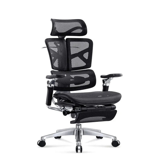 JMT-217418 Adjustable Ergonomic Office Chair with Footrest and 7D Armrests for Enhanced Comfort