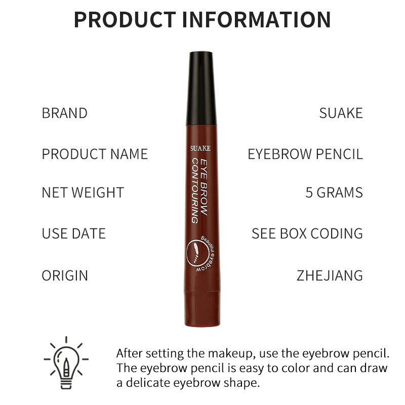 JMT-217546 Four-Headed Long-Lasting Eyebrow Pencil in Multicolor Options