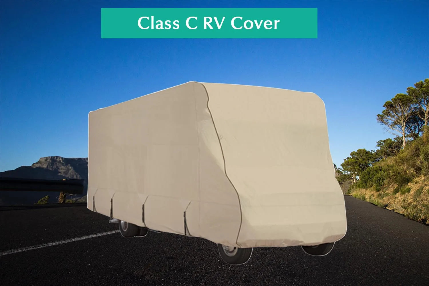JMT-217738 Durable Waterproof Polypropylene RV Cover for Class C Motorhomes and Campers