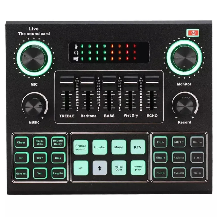JMT-217930 V9 USB Sound Card for Live Streaming, Gaming, and Audio Mixing