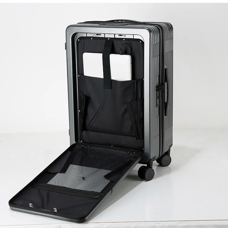 JMT-217994 Lightweight Rotating Suitcase with Stylish Wide Pull Bar for Travel