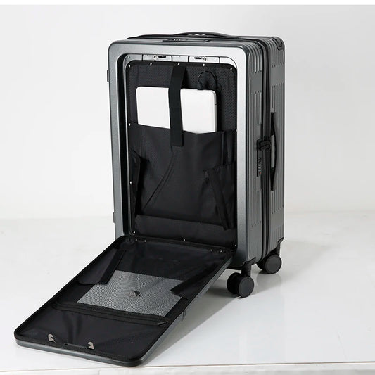 JMT-217994 Lightweight Rotating Suitcase with Stylish Wide Pull Bar for Travel