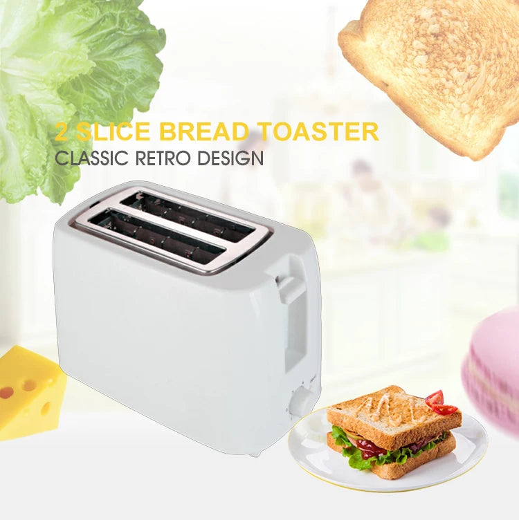 JMT-218058 Custom Electric Bread Toaster - 750W, Dual Slice, Compact Design for Efficient Toasting