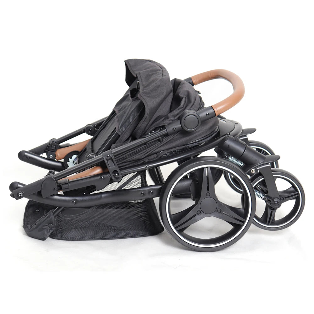 JMT-218122 Lightweight Foldable Baby Stroller with EVA Wheels and Extendable Canopy