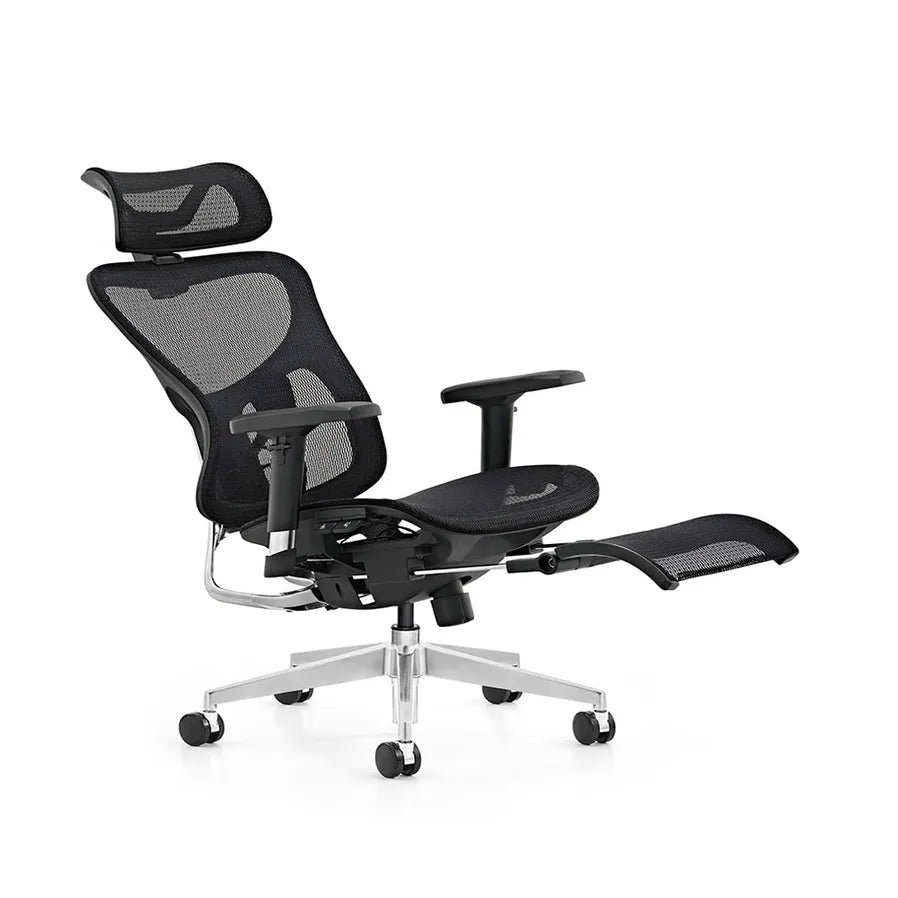 JMT-218698 Ergonomic Mesh Executive Office Chair with Adjustable Lumbar Support and Footrest, Swivel and Reclining Design