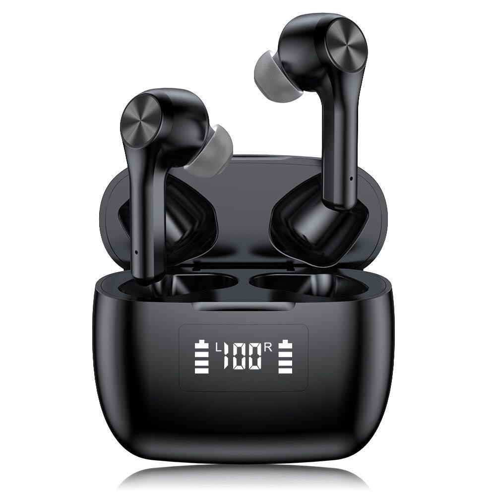JMT-218762 Wireless Touch-Control Noise-Canceling Stereo Earbuds with Multi-Point Connection and Voice Control