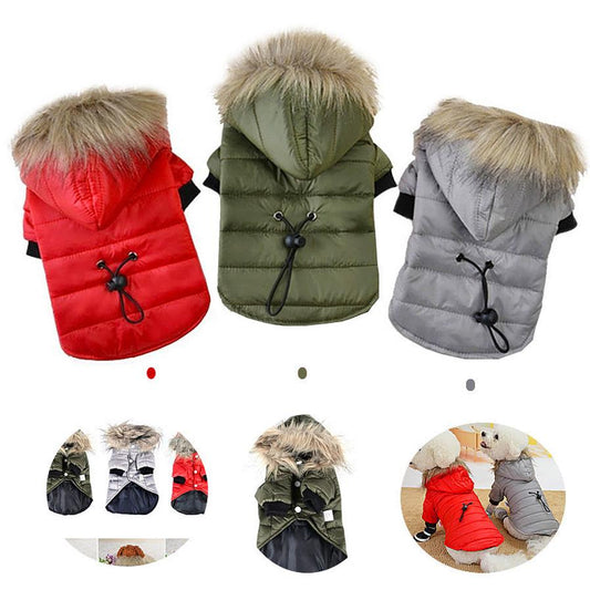 JMT-218890 Autumn and Winter Pet Sweater for Small Dogs and Cats in Red and Gray, Cozy Polyester Design