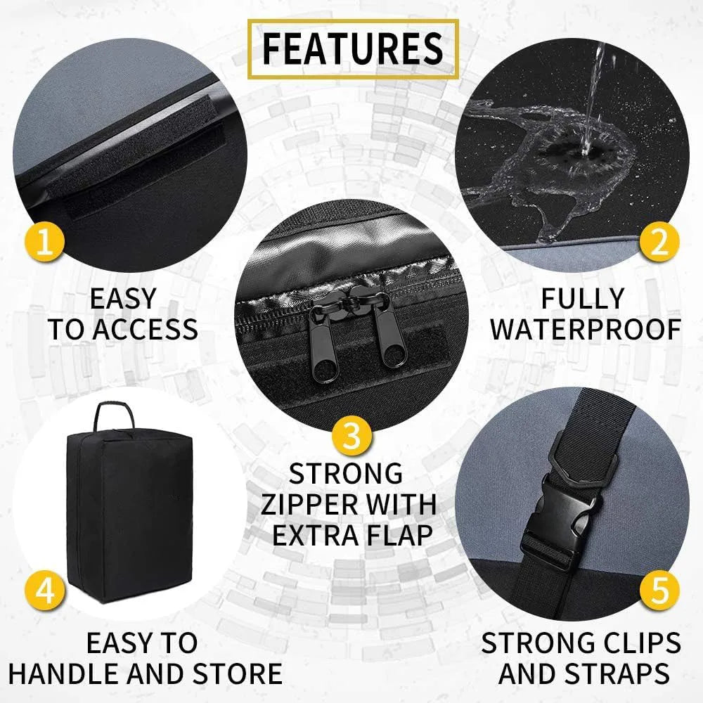 JMT-218890 Durable 21 Cubic Feet 100% Waterproof Heavy Duty Car Roof Storage Bag