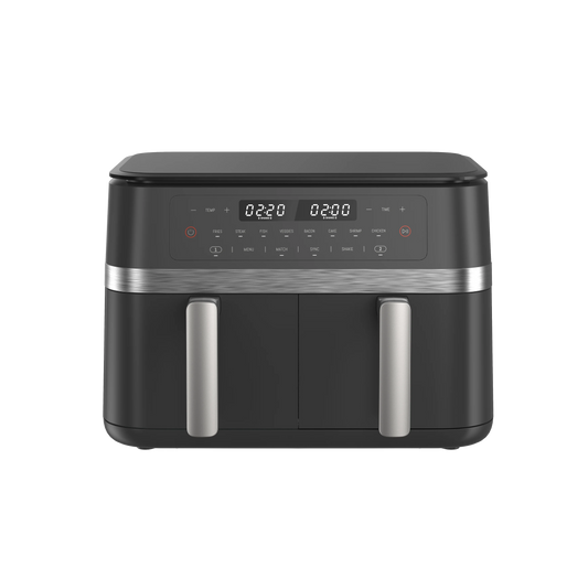 JMT-219018 11L Dual Air Fryer with LCD Touch Screen - Large Family Sized Electric Hot Air Cooking Oven