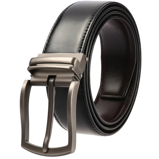 JMT-219018 Genuine Cow Leather Classic Pin Buckle Belt - Model LY35-3870-1
