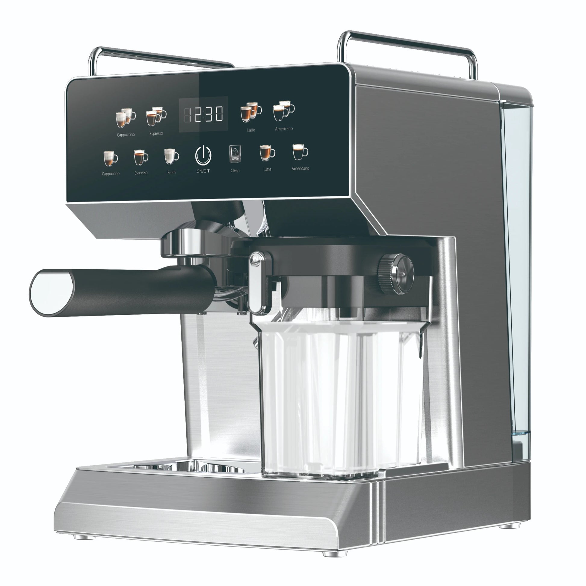 JMT-219082 6 in 1 Electric Espresso Coffee Maker with Built-in Milk Frother and 15 Bar Pressure