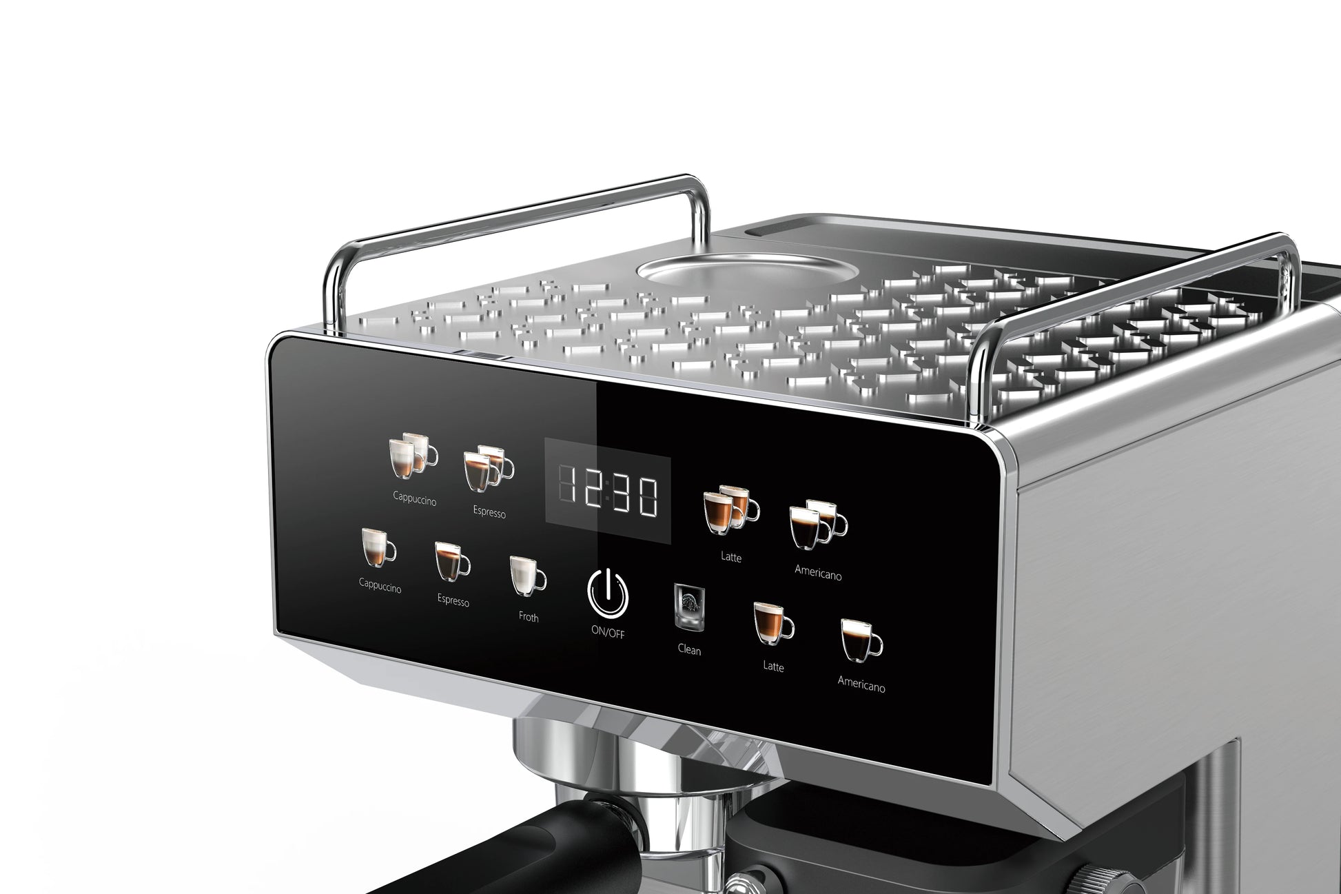 JMT-219082 6 in 1 Electric Espresso Coffee Maker with Built-in Milk Frother and 15 Bar Pressure