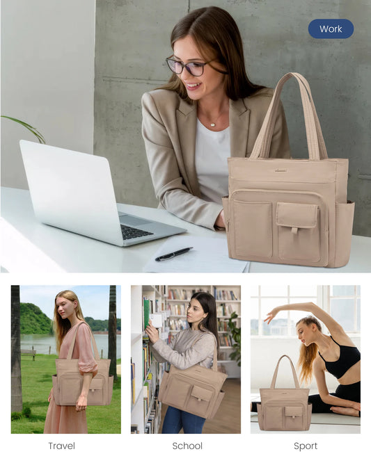 JMT-219082 Lightweight Casual Tote Bag for Work and Travel, Large Capacity Handbag for Women, Suitable for Teachers and Nurses