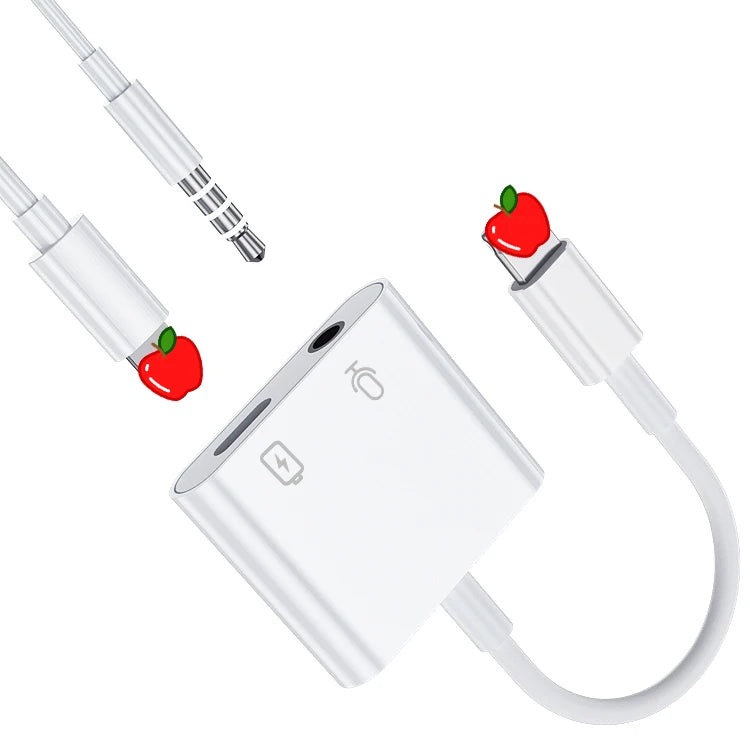 JMT-219082 Live Streaming Audio Adapter for iPhone and Android with Earphone Jack Splitter