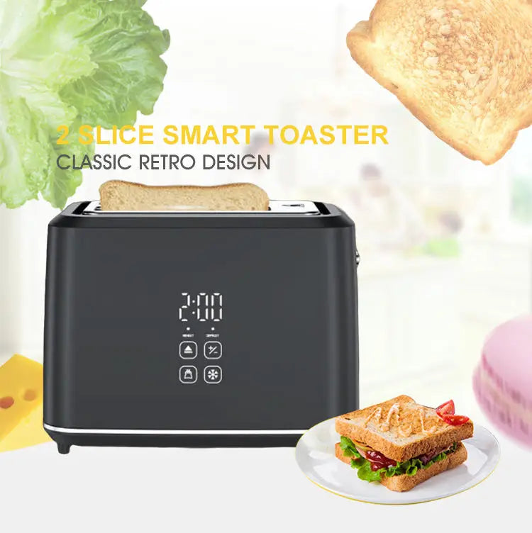 JMT-219210 Smart Touch Screen Toaster - 1080W Dual Slice Design for Perfect Toasting