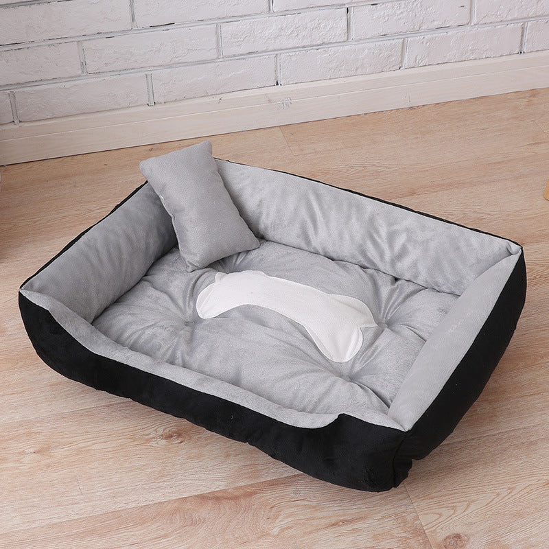 JMT-219722 Cozy Dog Paw Print Mattress with Soft Corduroy and Suede Fabric